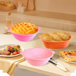 Silicone Bread Proofing Basket Set, Reusable Non-stick Bread Mold, Baking Fermentation Tool for Bread Making, Kitchen Baking Supplies