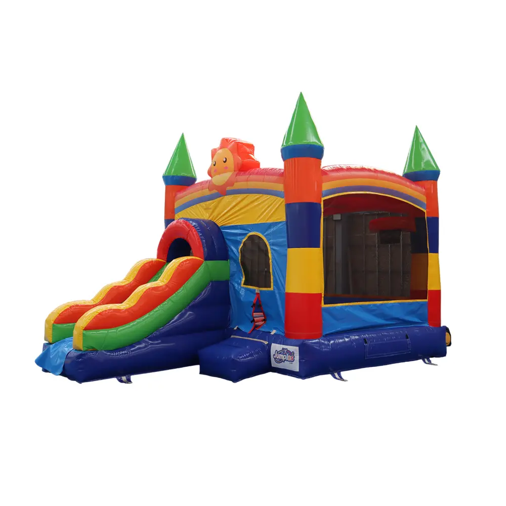 18FT x 12FT "Ocean Adventure" Inflatable Bouncy Castle Slide Combo (Blower Included) - Premium Home-Grade Multi Purpose Unisex Kids Outdoor Play Toy for 8-10 Years, Durable, Puncture-Resistant, UV-Resistant, Easy-Clean Surface Fabric Playground Equipment