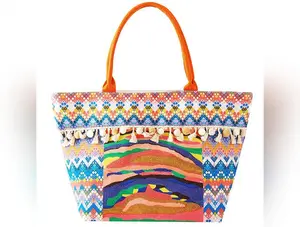 TB 3 AM $25 bundle BOHO PRINT POM POM FRINGE TOTE BAG: MT