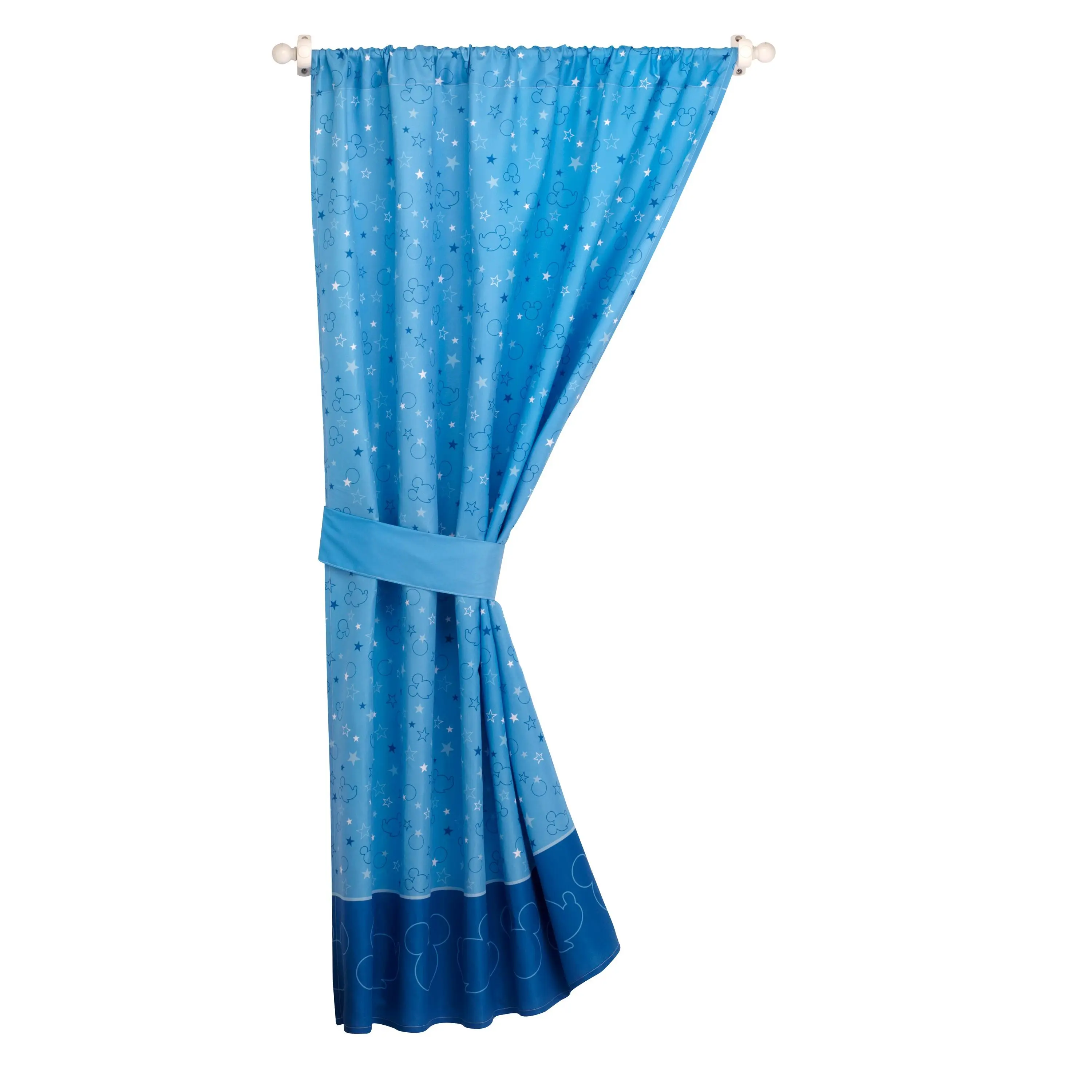 NoJo Disney Mickey Mouse Playground Pals Blue, Navy and White Curtain Panel
