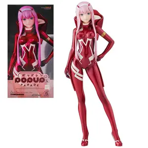 23CM Zero Two Figure Anime DARLING In The FRANXX Driving Suit L Size Standing Posture Model Toy Gift Collection Ornaments PVC