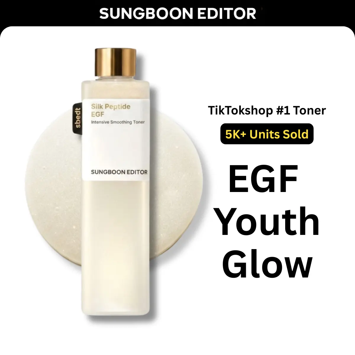 [Sungboon] EGF Toner l Longevity, Anti- Aging Routine l PDRN & Volufiline & Collagen & NAD+ EGF Complex l Cares for Look of Fine Lines, Firming Care, Radiant & Youthful Looking, Plumping | Korean Skincare, K-Beauty