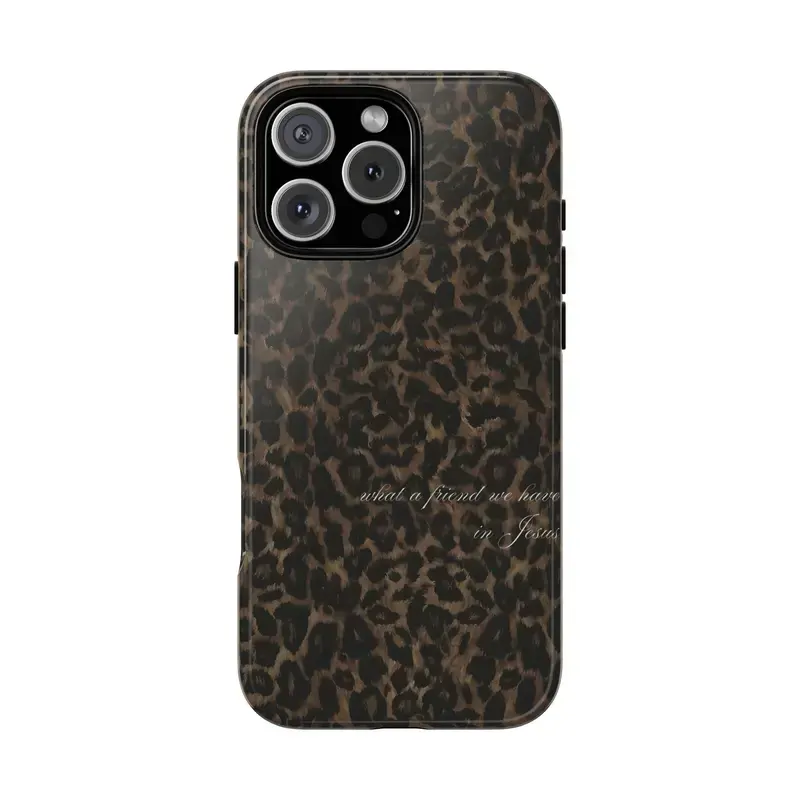 Jesus Saves Leopard Luxe Case- Faith Statement Neutral Glam, Love God ...