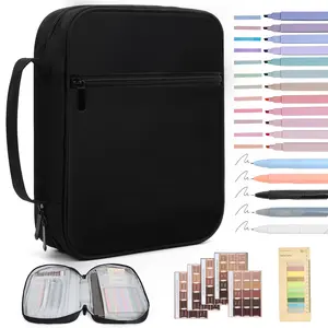 Bible Cover Bible Case for Men Canvas Carrying Cases Book Protector Case Bible Bag with Durable Handle Study Supplies Accessories Christian Gifts