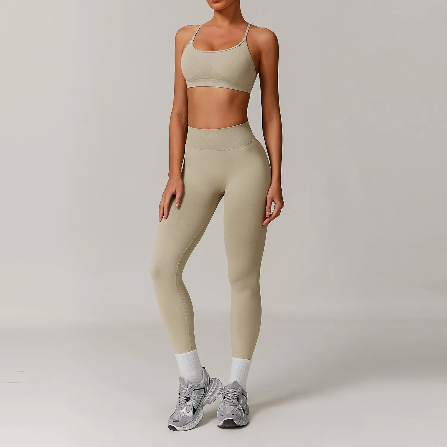 7137 bra+7318 long pants in clay color