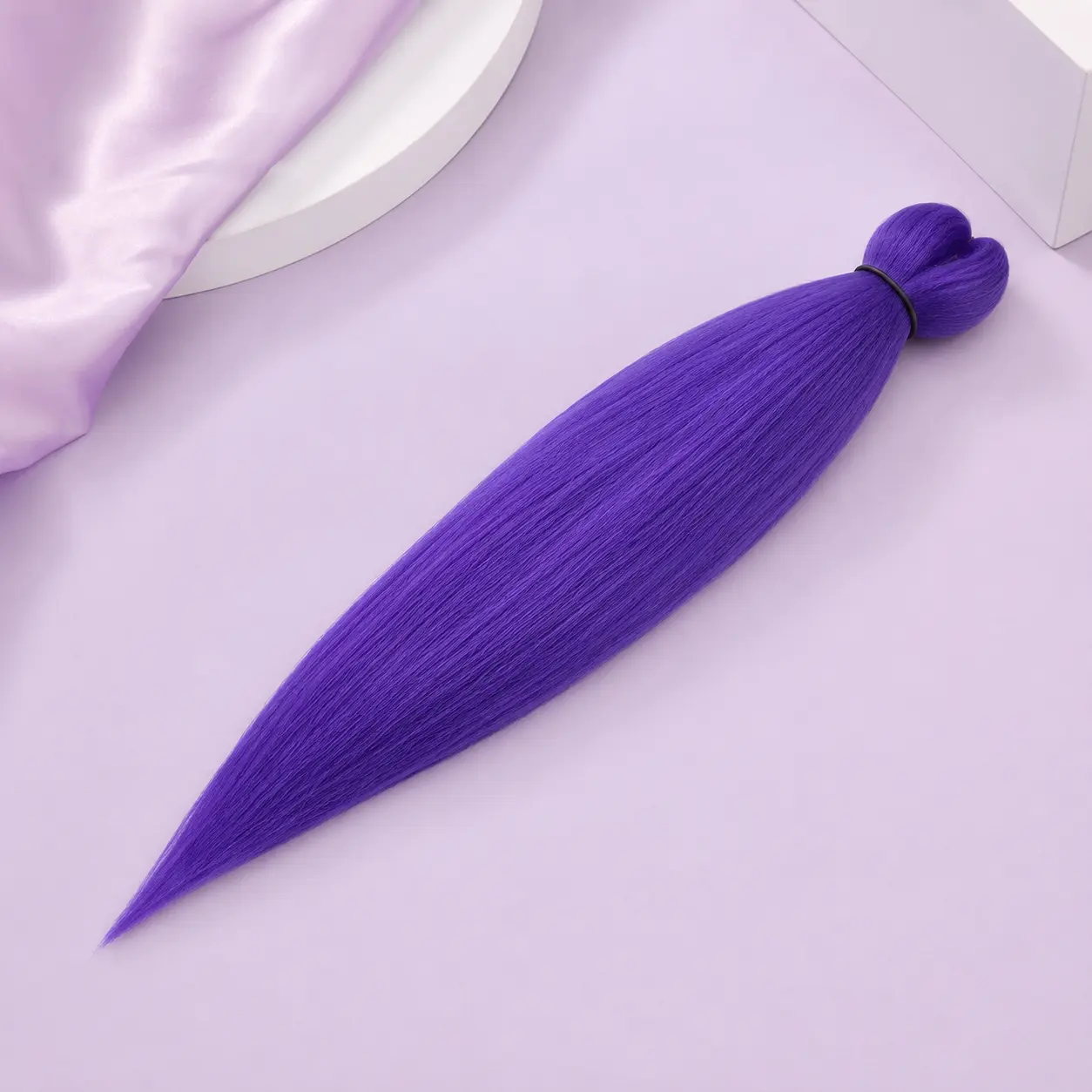 Stunning Purple Braiding Hair Extensions with Yaki Texture, Great for Braids, Making a Statement at Stage Events, Parties, Halloween Costumes and Cosplay Creations
