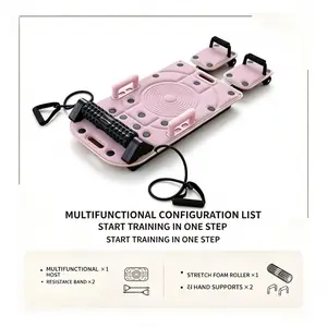 Small Pilates Core Reformer Bed - Home Multifunctional Soft Fitness Machine with Resistance Bands, Various Accessories, Sliding Board for Strength Training