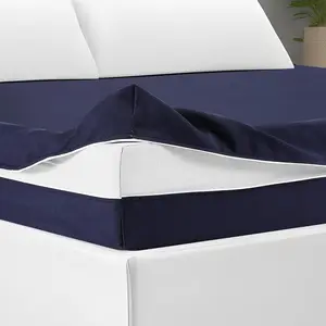 HunnmingRe Zippered Mattress Fitted Protector Deep Mattress Encasement Soft Zipper Fitted Sheet Microfiber Bed Sheet Cover for Bed(Navy Blue,Full,12-16in)