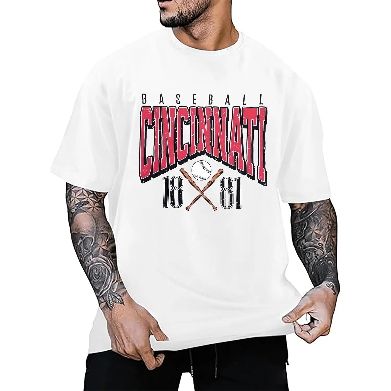 Baseball Shirts for Men Baseball Player Tee Ballgame Tshirt Casual | Men's Crew T-Shirt for Baseball Player Athletic Fit Game Day Gifts Sports Team Fan Apparel Classic Baseball Jersey Breathable