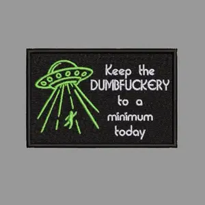 Keep The Dumb To A Minimum Funny Morale Patch 2x3 Hook & Loop Back for Jackets Backpacks Tactical Vests Hats and Gear Office Humor Gift