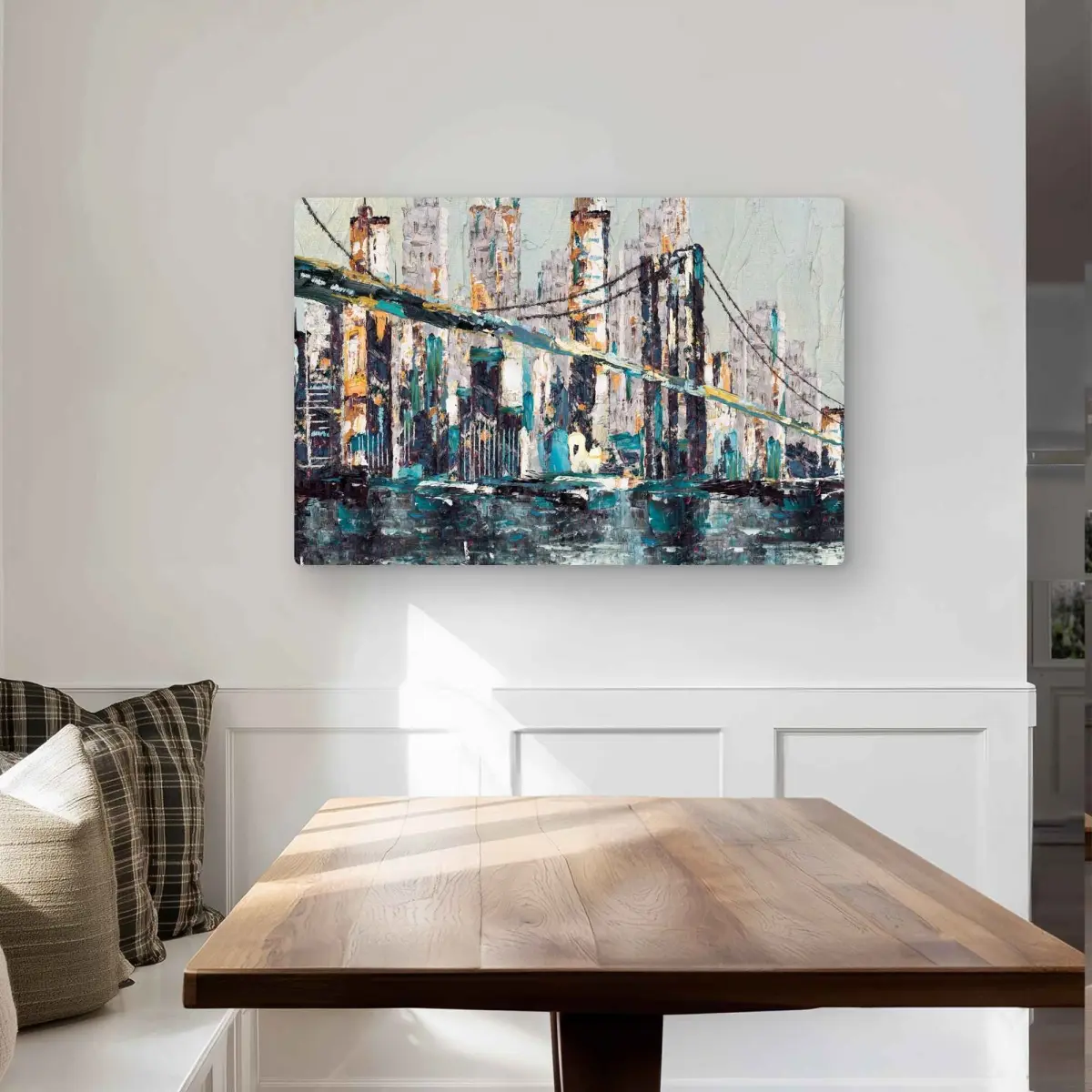 212 MAIN Artistic Abstract Textured Aluminium Metal Bridge Wall Art - 24x36 in Lightweight Minimalist Gray Contemporary Art, Gift-Worthy Indoor Home & Office Decor