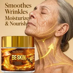 Super Bee Venom Neck Cream 50g, Contains Collagen, Retinol, Hyaluronic Acid, Vitamin C, Vitamin E, Firms and Smooths Skin, Reduces Wrinkles