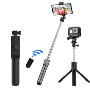 24 Inch Phone Tripod & Selfie Stick, Extendable Cell Phone Tripod Stand with Wireless Remote,  Phone Accessories for Photograph, Live Streaming