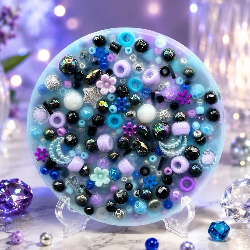 Galaxy Silicone Picky Pad Fidget Toy - Skin Picking Tool for Stress Relief and Relaxation, ADHD & Anxiety Fidget, Skin Picking Tool for Relaxation Colorful Acrylic