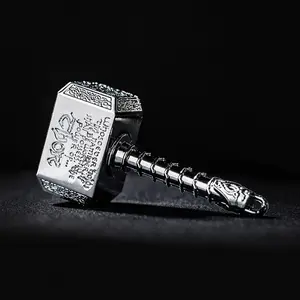 2-in-1 transformable rotator and Thor's Hammer fingertip rotator - high-speed rotating toy, outdoor leisure and entertainment, keychain pendant