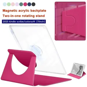 11-inch Acrylic Magnetic Detachable Case, Full Protection Cover for 2025 Kindle Scribe & ColorSoft
