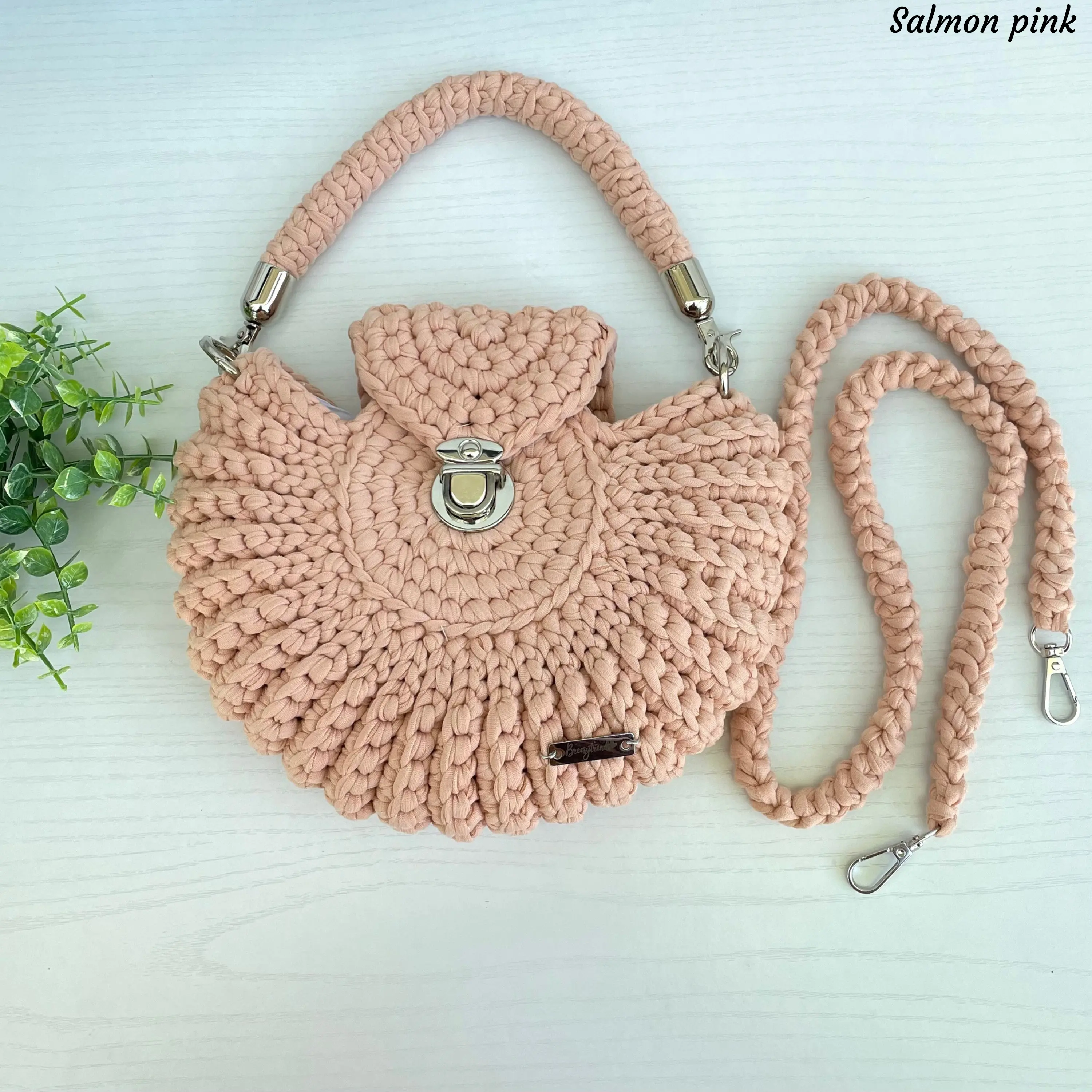 Shell Shaped Handmade Woven Crochet Shoulder Bag Round Knitted Design Women's Crossbody Bag Summer Gift for Her
