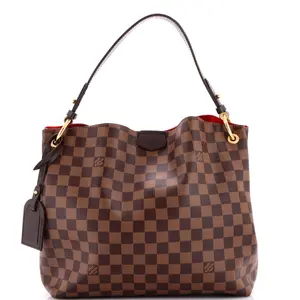 Pre-owned Louis Vuitton Canvas Coated Shoulder Bags Graceful Handbag Damier PM by Rebag