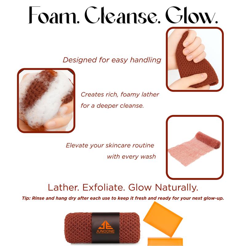 Junoone Kojic Acid Soap + African Net (2 Bars – Turmeric Formula) Dark Spot Remover & Scar Treatment – Enriched with Vitamin C, Hyaluronic Acid, Retinol & Shea Butter for Radiant, Even-Toned Skin (Citrus Scent)