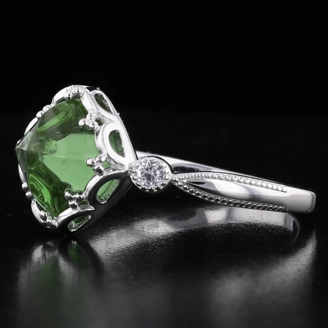 Sterling Silver VooDooStone Cabochon Ring