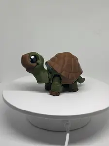 3D Printed Flexi Tortoise Figurine: Articulated PLA Desk Pet