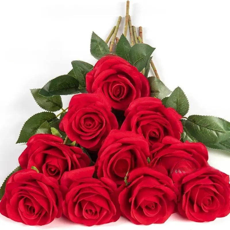 50pcs Dusty Roses Artificial Flowers Bulk,Fake Roses Silk Flower with Stems Realistic Flowers for Wedding Centerpiece Home Party Decor