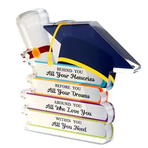 Graduation Gift for Her or Him, Acrylic Plaque Decoration, Perfect Table Decor for Graduates, Celebratory Present for Friends and Family, Acrylic Plaque Sign
