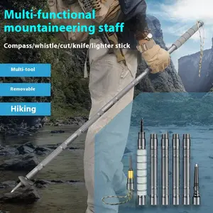 New Foldable Multi-Functional Trekking Pole | Outdoor Hiking, Trekking & Self-Defense Stick | Mountain Camping Set | Hiking Staff