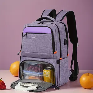 RUCYEN All-in-One Insulated Cooler Backpack | Leakproof Lunch Bag with Laptop Sleeve for Work, Picnics, Travel & Meal Prep