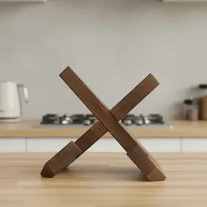 Wooden Cookbook Stand, 1 Count Kitchen Counter Recipe Bookshelf, Multifunctional Display Shelf for Kitchen Counter Decor, Holiday Gifts, Display Riser