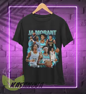 Ja Morant T-Shirt, Memphis Grizzles, Basketball T-Shirt Cotton Crewneck Made Using 100% Us Cotton, Design & Printed In The USA