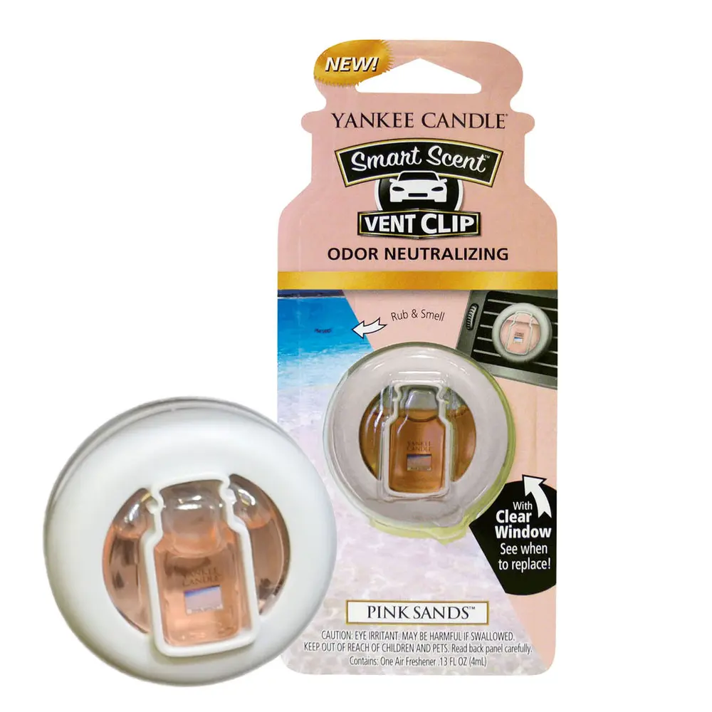 Yankee Candle Smart Scent Vent Clip Car, Home & Office Air Freshener & Odor Eliminator, Pink Sands