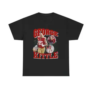NEGRO - Camiseta negra estilo Bootleg George Kittle