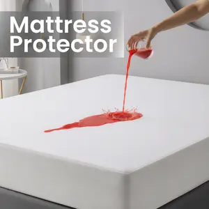 Utopia Bedding Waterproof Mattress Protector – Soft & Breathable Premium 200 GSM Terry Cover – Fitted Sheet Style with Deep Pockets (King & Queen 17”, Full & Twin 15”) – White