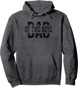 Dad of Two Gifts Daddy of 2 Sons Father's Day Pullover Hoodie