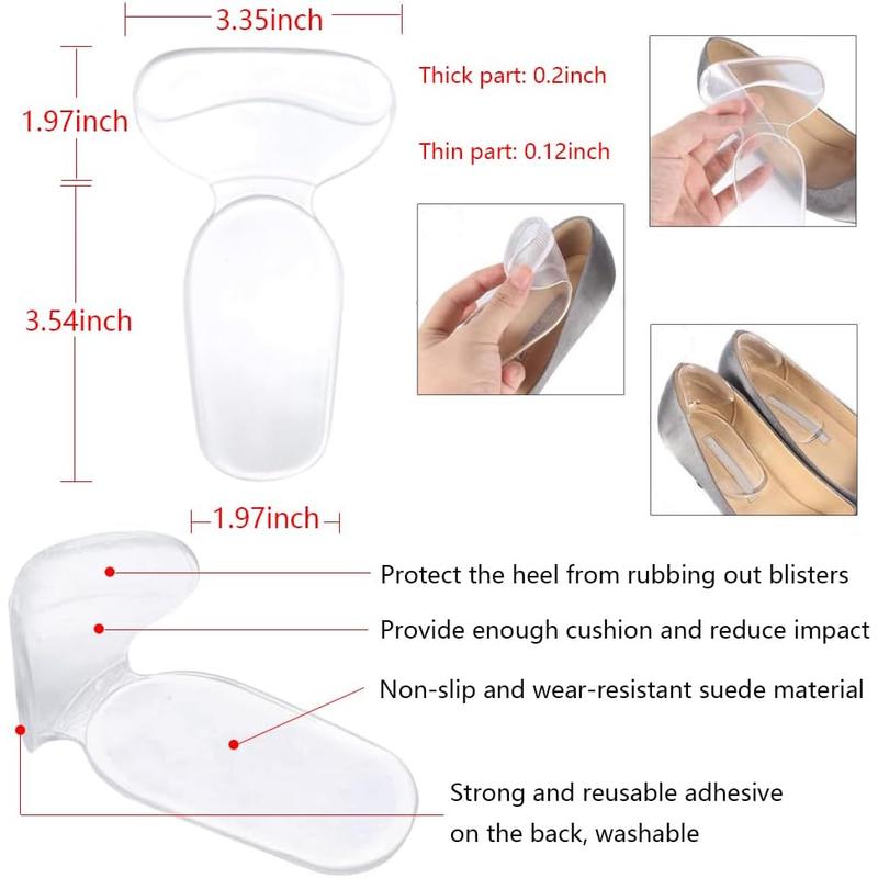 Zioiaoro 16Pcs Heel Cushion Soft Inserts, Gel Pads for Loose Shoes, Prevent Rubbing Blisters, Forefoot Pads, Arch Support, Heel Grips Liners Protectors, Ball of Foot Cushions, for Pain Relief Bunion