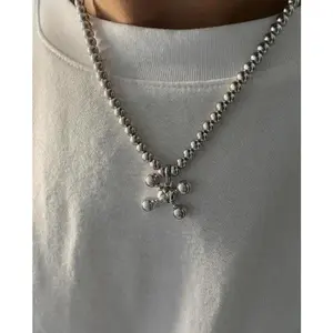 Homer ball leg necklace unisex fashion necklace small steel bead necklace