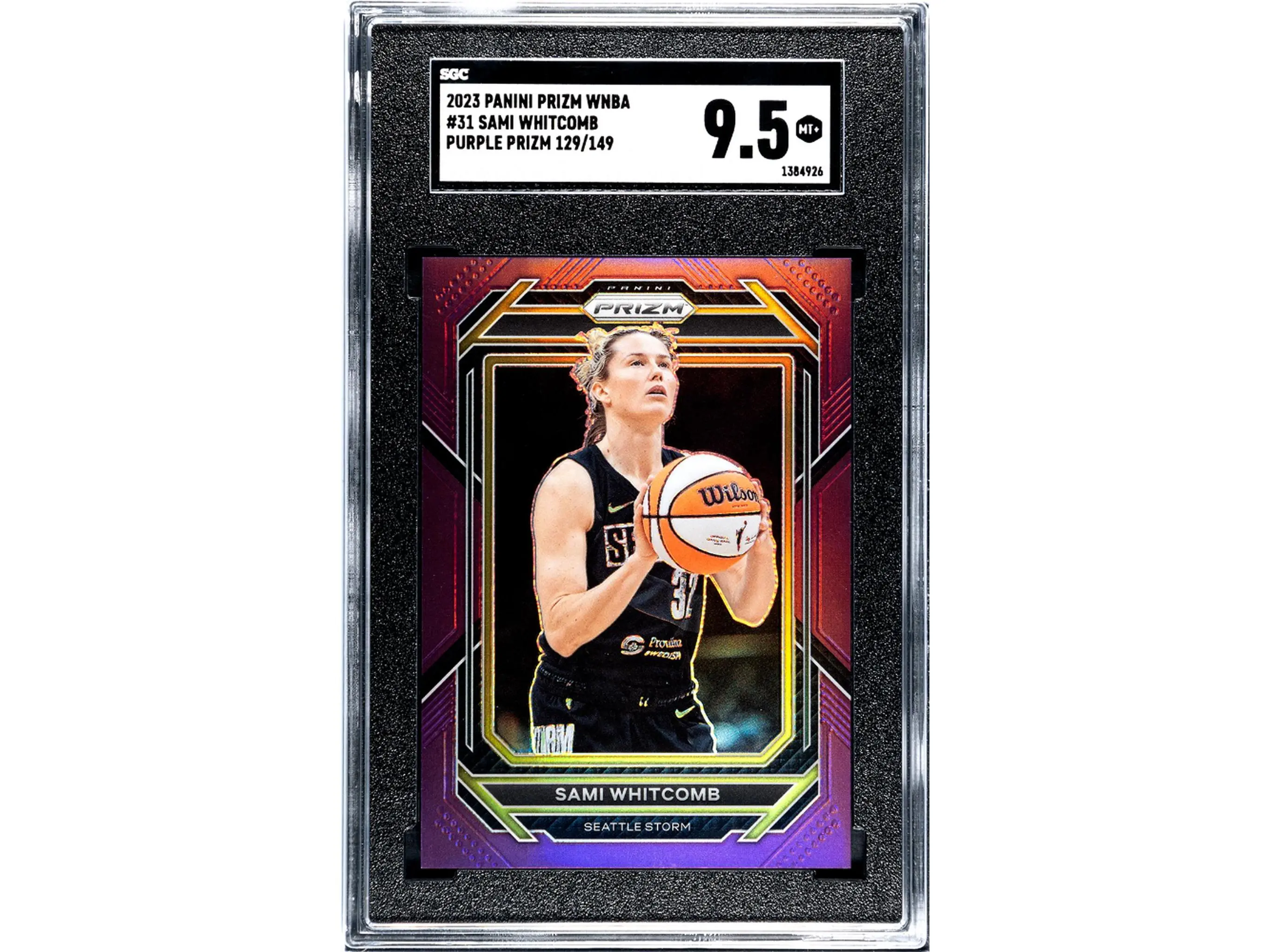 2023 Prizm #31 Sami Whitcomb Purple Prizm /149 SGC 9.5