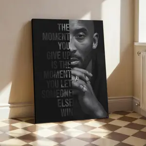 Kobe Bryant Motivational Canvas Print Poster, Black Mamba Quote, Inspirational Office Bedroom Living Room Gym Decor, Basketball Lovers