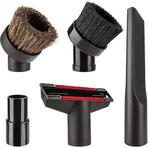 Brush for  Vacuum Attachments: 1 1/4 Vacuum Attachments for Shop Vac Kit with 2 Round Brush Attachment and  Crevice Tool and Vacuum Hose Adapter & Upholstery Tool 5-Pack