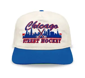 Chicago Street Hockey Snapback: Cream/Blue