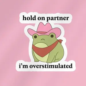 Funny Overstimulated Meme Sticker Anti-Social Reader Gift - Stocking Stuffer For Reader