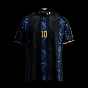 Premium M.10 Black Football Jersey, Argentina Flag, Greatest OfAll TimeGOAT, Perfectly Detailed,Jersey-The Siu Kit Trikot,Retro Soccer Shirt