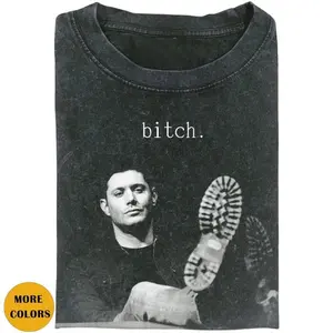 Vintage Supernatural Dean Winchester Tee: Funny 90s Movie Shirt in Comfort Colors Pigment Dyed Fabric, Faded Vintage T-Shirt with Relaxed Fit, Soft Cotton Unisex Heavyweight Tee for Casual Streetwear and Everyday Chill Outfits