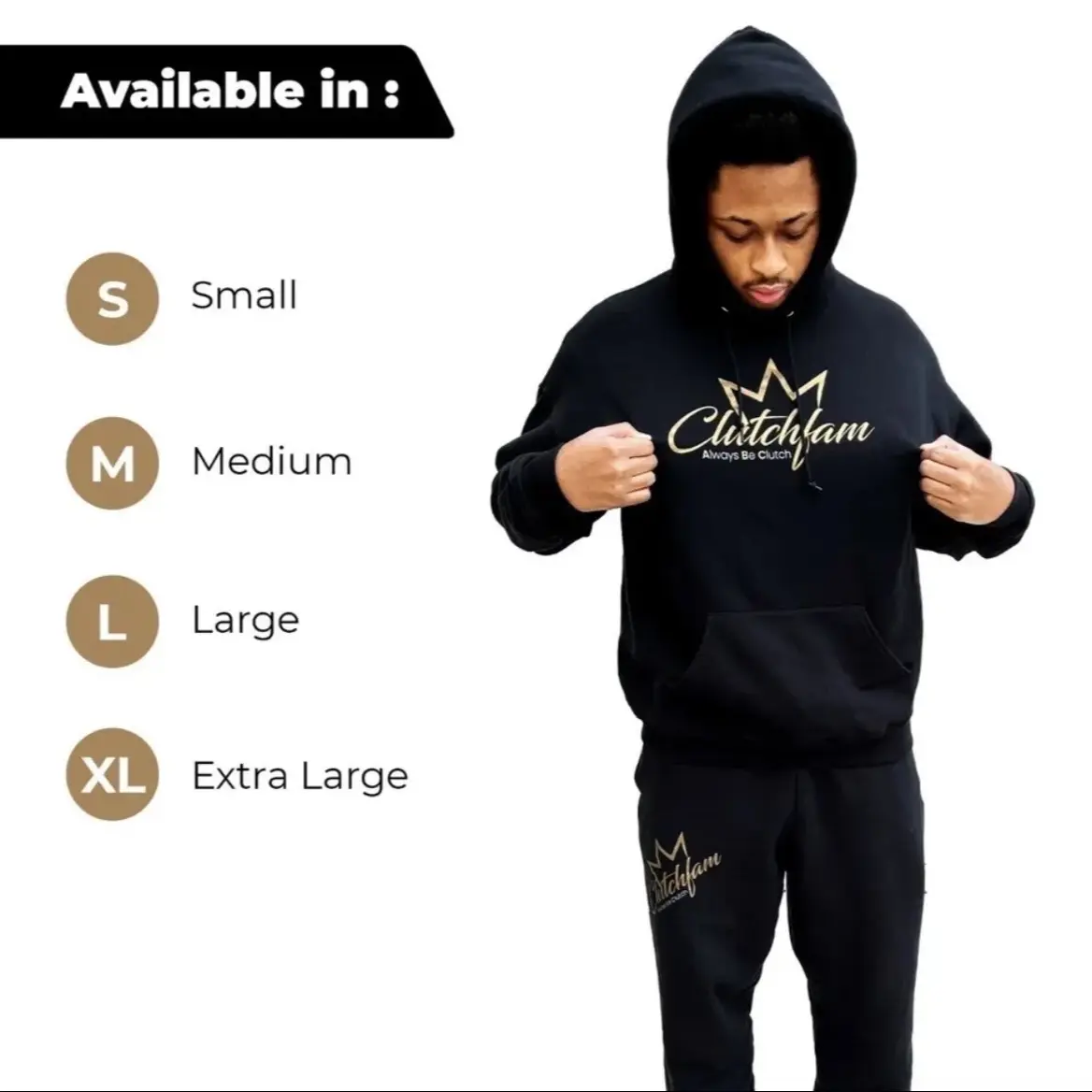 Clutchfam Hoodie and Sweatpants Stylish Soft Cotton Relaxed Fit