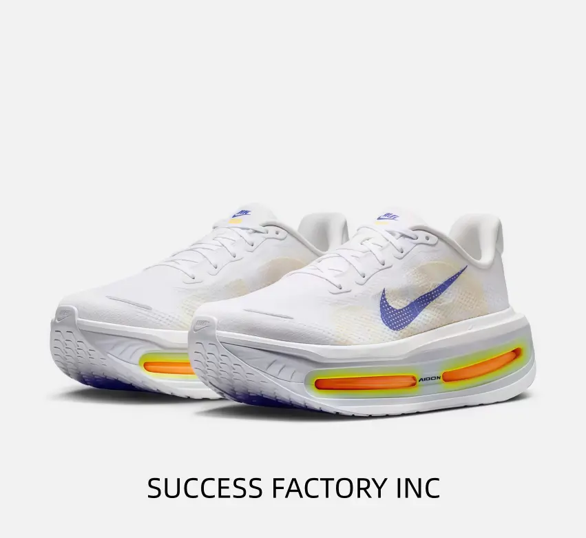 White Performance Running Shoes with Full-Length Visible Air Cushion & Breathable Knit Upper – Engineered for Long-Distance Comfort, Daily Training & Urban Exploration