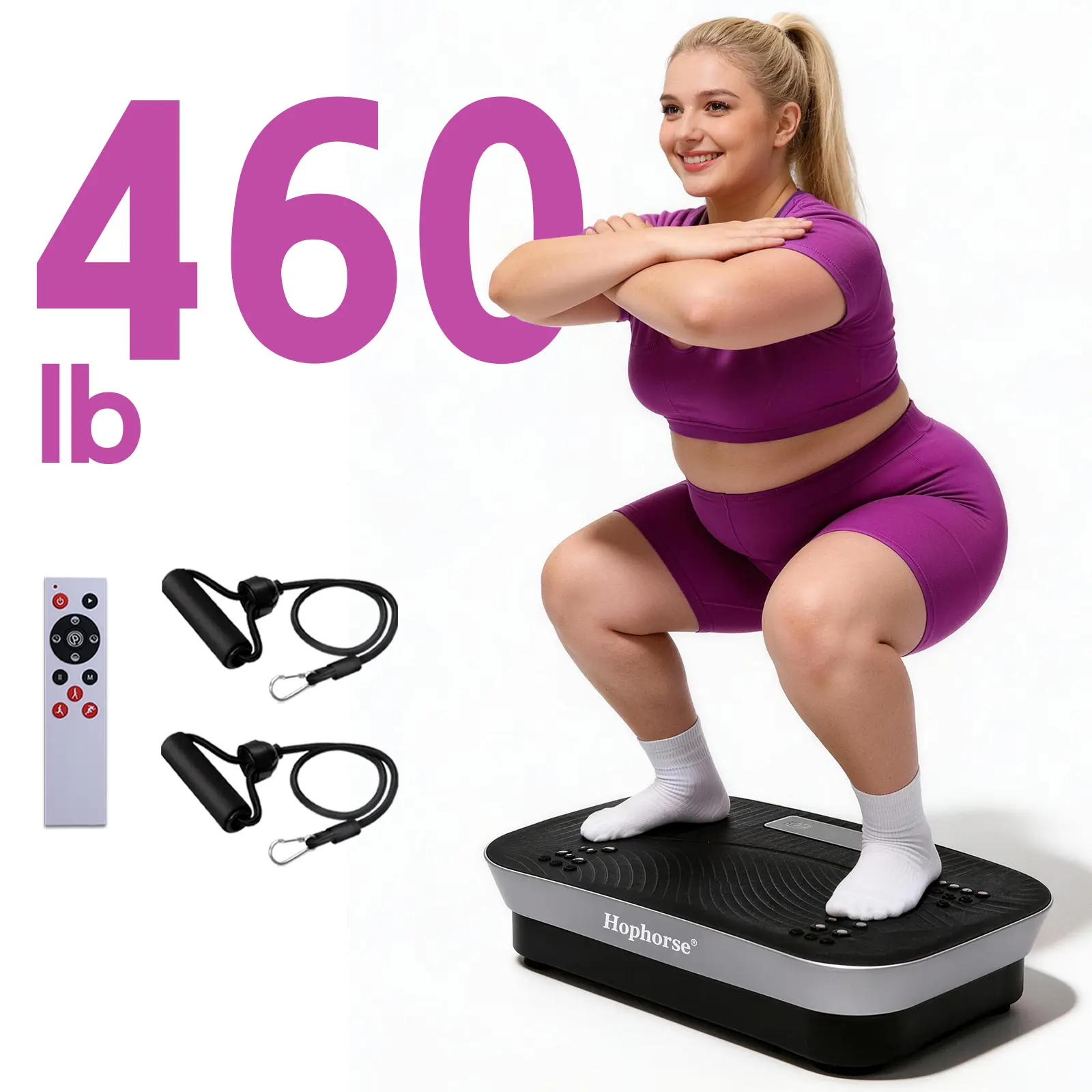 HopHorse 460LB 3D Vibration Board Plate Exercise Machine with 1-99 HopHorse 460LB 3D Vibration Board Plate Exercise Machine with 1-99