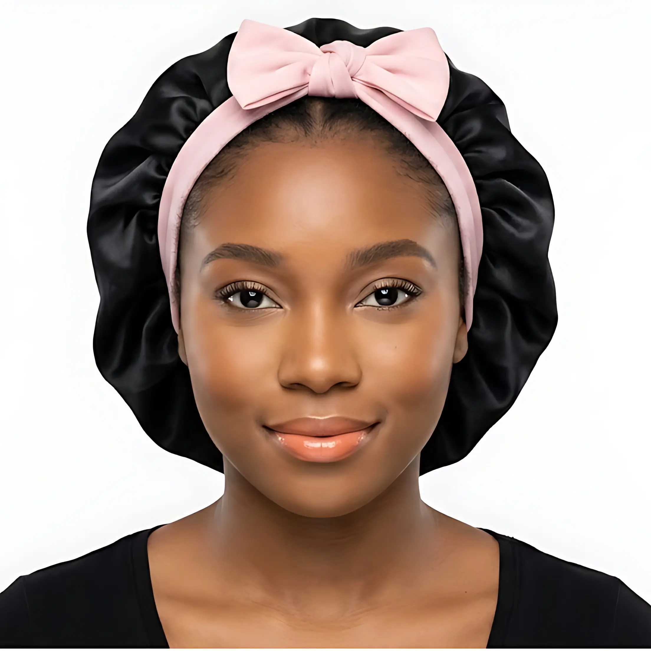 Bright Skin Cosmetics Soft Satin Sleep Hair Bonnet - Heatless, Lightweight, Breathable Daily Haircare Accessory for Curly, Wavy, Straight Hair (Smoothing Beauty & Personal Care Essential), Curly Hair, Friction-Free