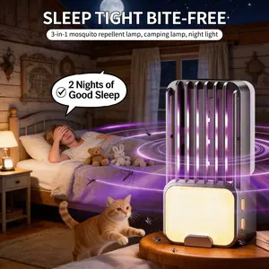 13th Generation-UV Light Mosquito Trap Lamp for Indoor Use, Portable Night Light with Quiet Operation
