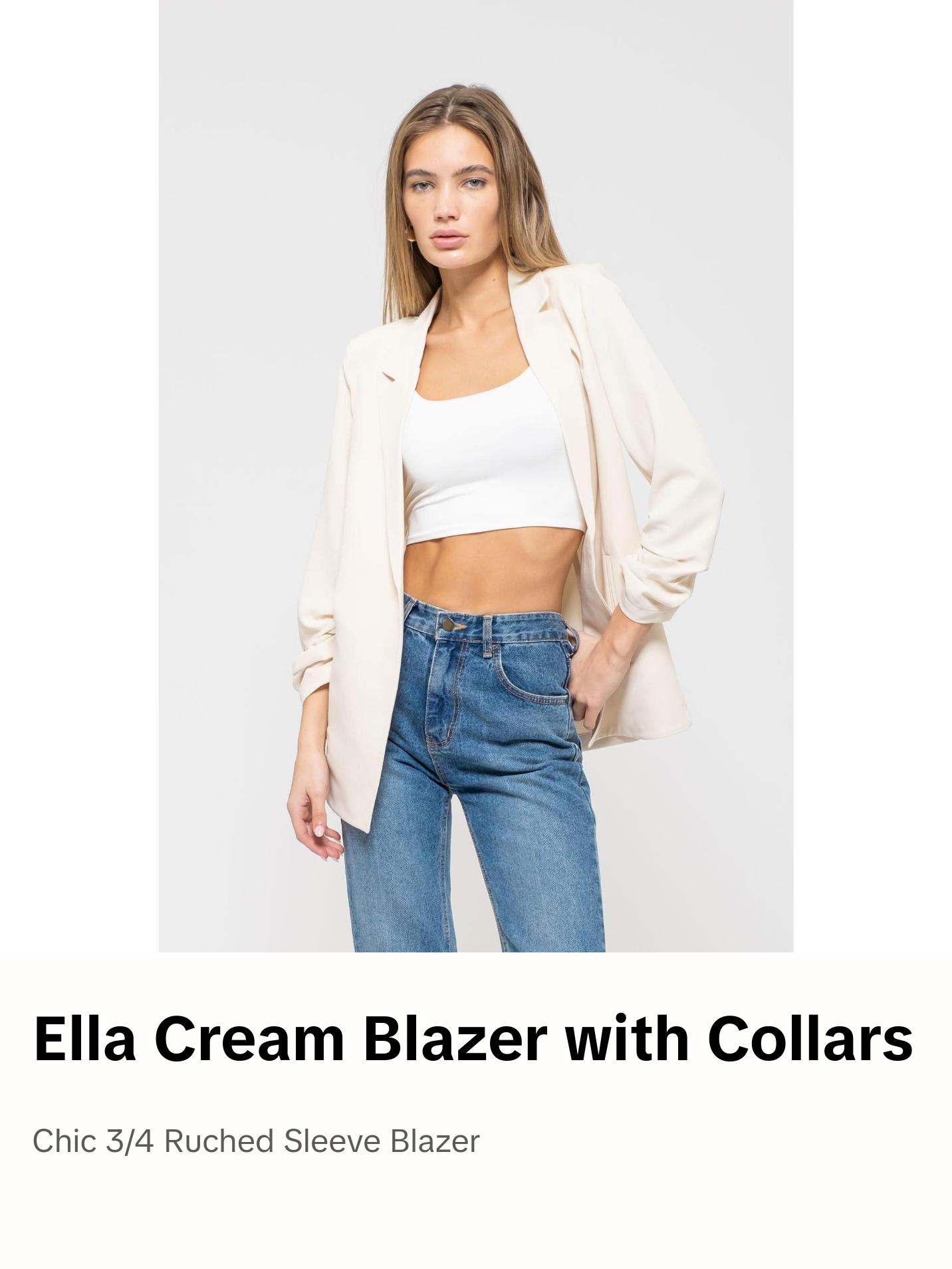 The Ella Blazer - Cream